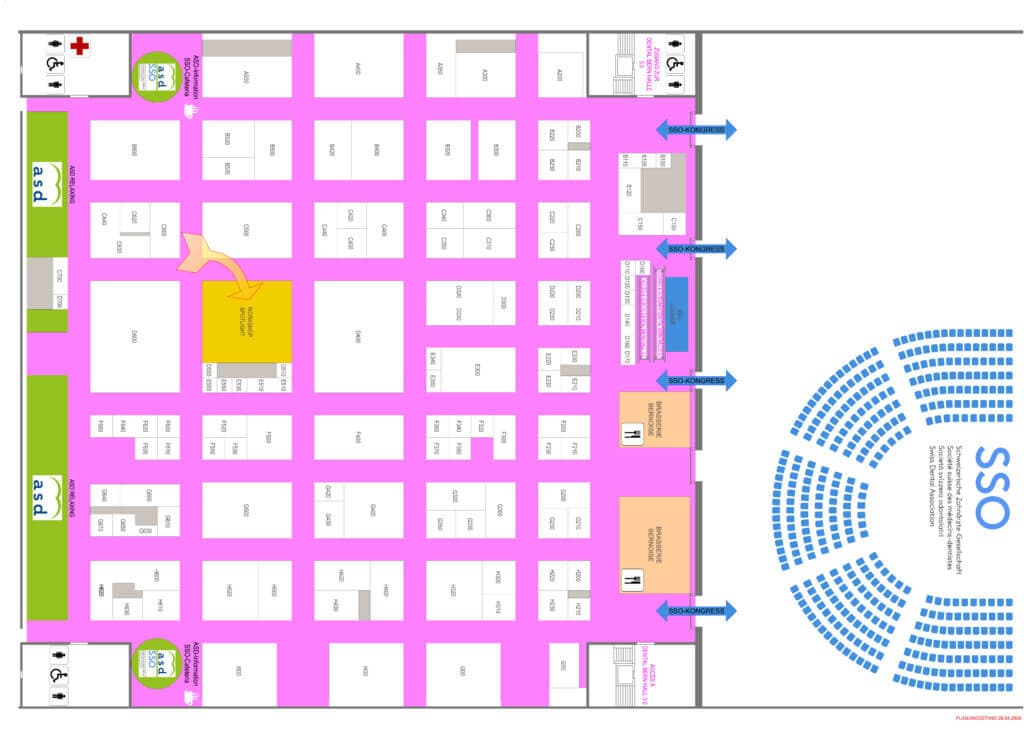 Hallenplan Dental Bern 2024